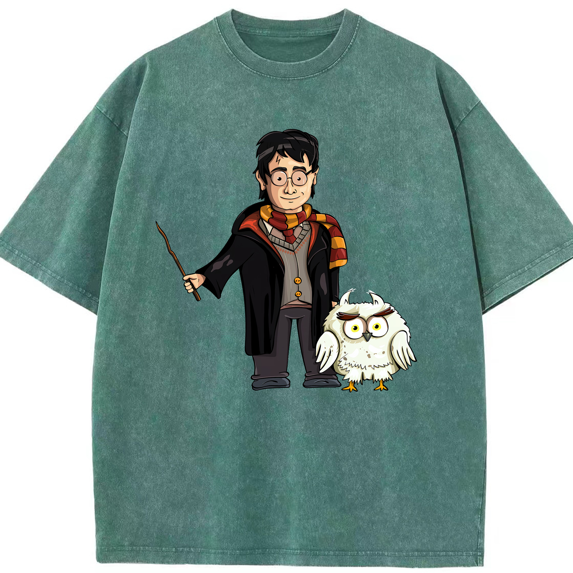 （画像用） Harry Potter ハリー・ポッターシリーズ 綿100% ヴィンテージ風 半袖Tシャツ（フロントプリント）